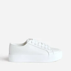 Tennis TEXTO blanc irisé embossée effet python