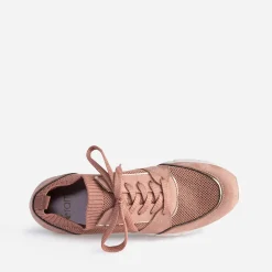 Tennis vieux rose tricotée