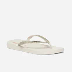 Tong IPANEMA beige à brides pailletées