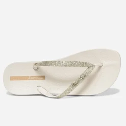 Tong IPANEMA beige à brides pailletées