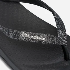 Tong IPANEMA noire à brides pailletées