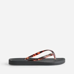 Tong IPANEMA noire brides façon écailles