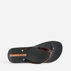 Tong IPANEMA noire brides façon écailles